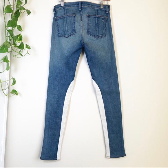 Rag & Bone Jodhpur Lambskin Legging Blue Jeans 29 - Picture 2 of 15